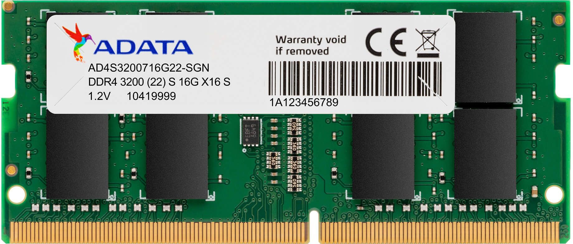 

Оперативная память A-Data DDR4 16Gb 3200MHz AD4S320016G22-RGN