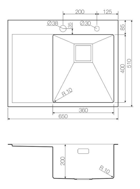 

Кухонная мойка Omoikiri Akisame 65-LG-R [4973084], Akisame 65-LG-R