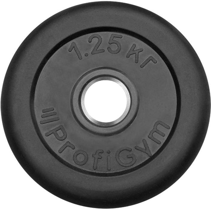 

Диск для штанги ProfiGym обрезиненный d 31 мм 1,0 кг черный [1549], обрезиненный d 31 мм 1,0 кг