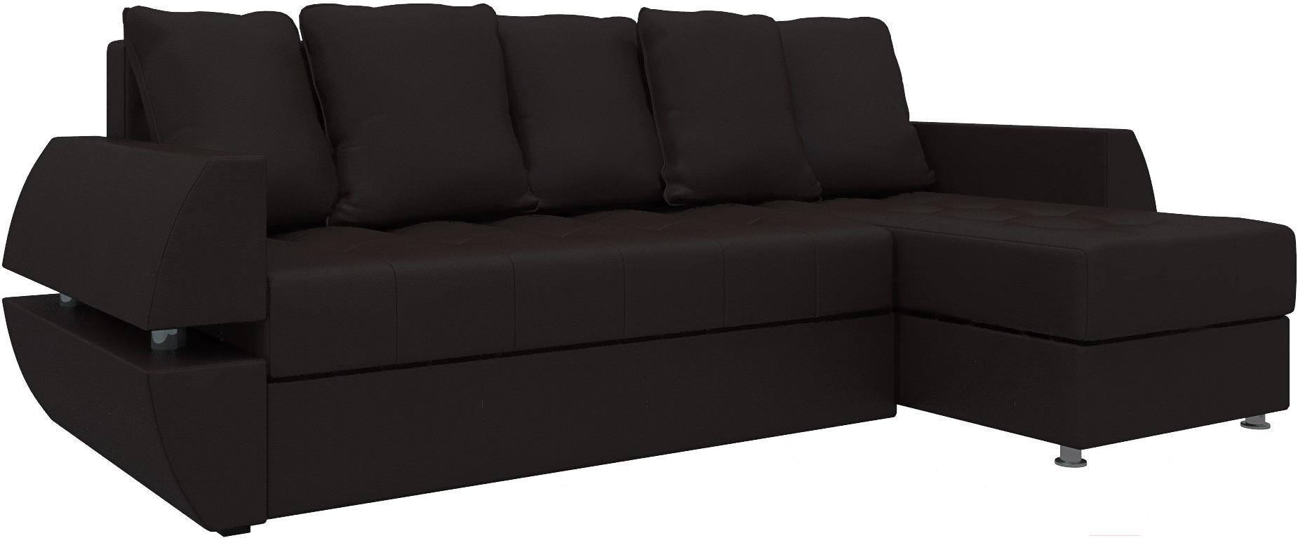 

Угловой диван Mebelico Атлант У/Т 78 правый 58368 экокожа коричневый, Атлант У/Т 78 угловой правый 58368 экокожа