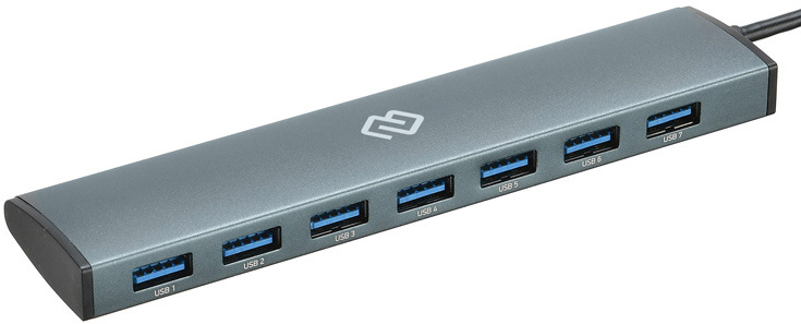 

USB-хаб Digma HUB-7U3.0-UC-G серый, Digma HUB-7U3.0-UC-G серый