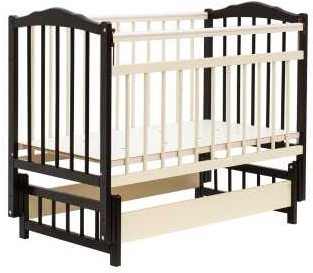 

Детская кроватка Bambini Классика М.01.10.11 маятник темный орех/слоновая кость