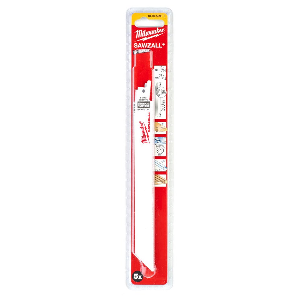 

Набор оснастки Milwaukee 48005293, General purpose 200х2.5/1.8 5 шт