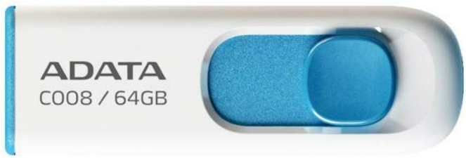 

Накопитель USB-Flash (флешка) A-Data Classic C008 64GB White/Blue