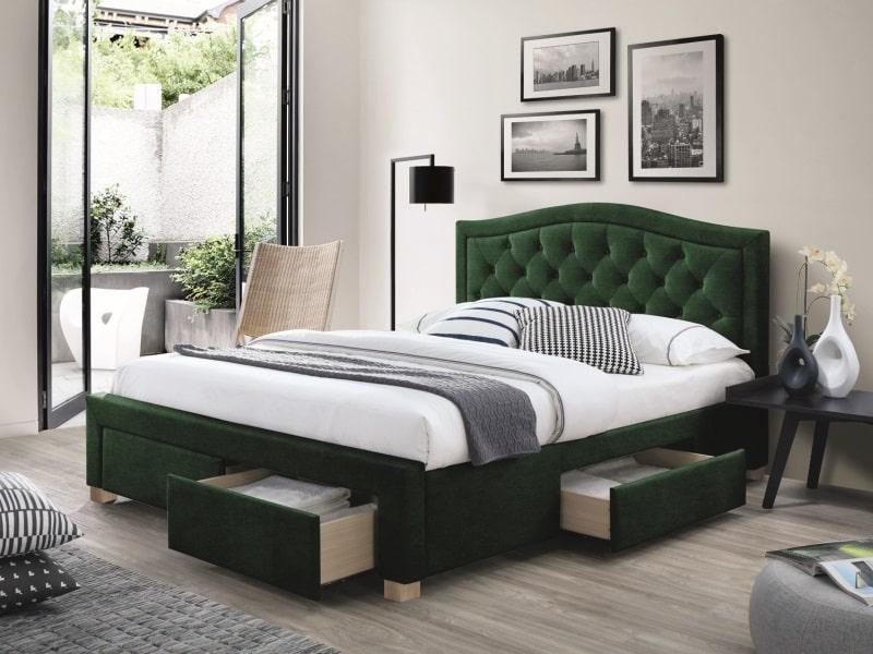 

Кровать Signal Electra Velvet 160/200 зеленый, Electra Velvet 160/200