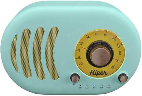 

Портативная акустика Hiper RETRO S H-OT4 Cyan, RETRO S H-OT4
