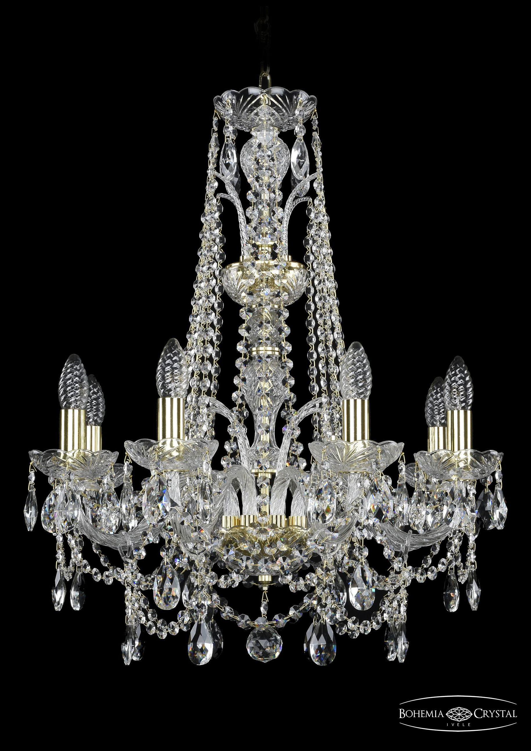 

Подвесная люстра Bohemia Ivele Crystal 1411/8/195/XL-65/G