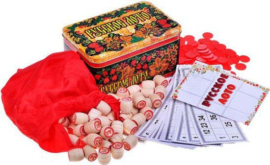 

Настольная игра Нескучные игры Русское лото жестяная коробка (Ni-7931)