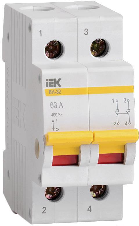 

Выключатель нагрузки IEK ВН-32 2Р 100А [MNV10-2-100], Выключатель нагрузки IEK ВН-32 2Р 100А MNV10-2-100