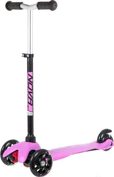 

Самокат Novatrack Кикборд 141009 розовый, Самокат Novatrack Disco-Kids Basic 120H.DISCOKIDS.BPN20 (черный/розовый)