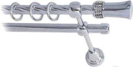 

Карниз Lm Decor Севилла 120 2р витой 4м хром, Севилла 120 2р витой 16мм 4.0м