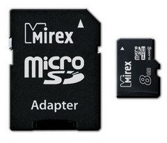 

Карта памяти Mirex microSDHC (Class 10) 8GB (13613-AD10SD08)