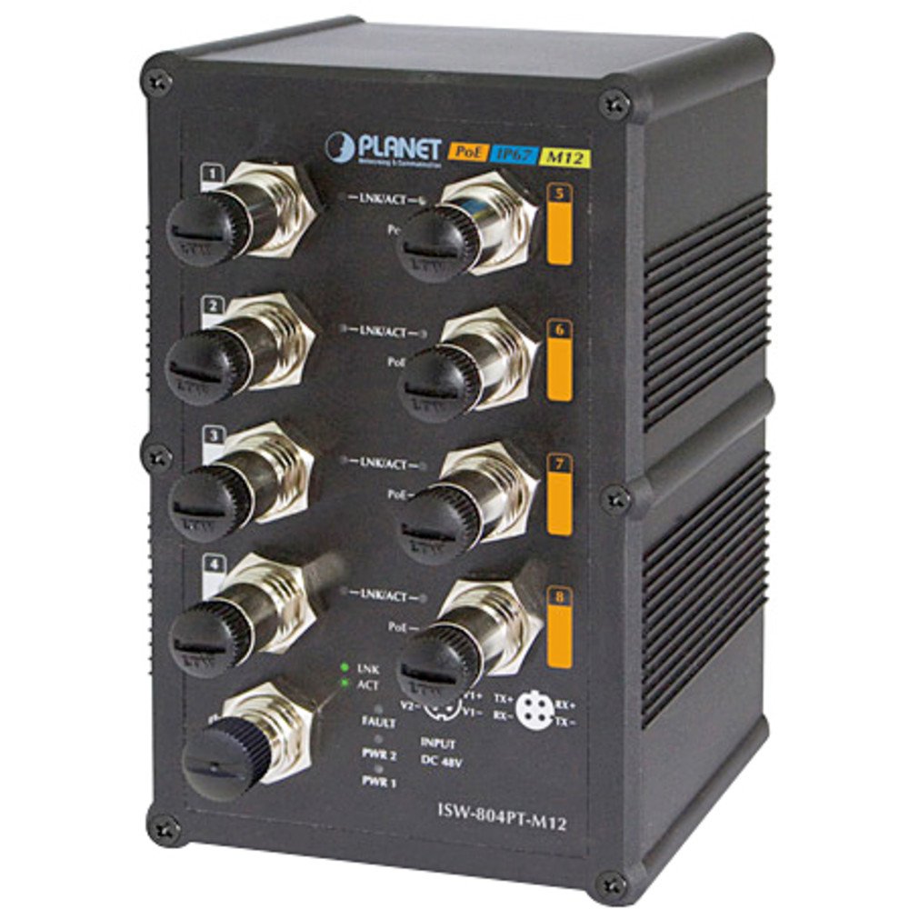 

Коммутатор PLANET ISW-804PT-M12, ISW-804PT-M12