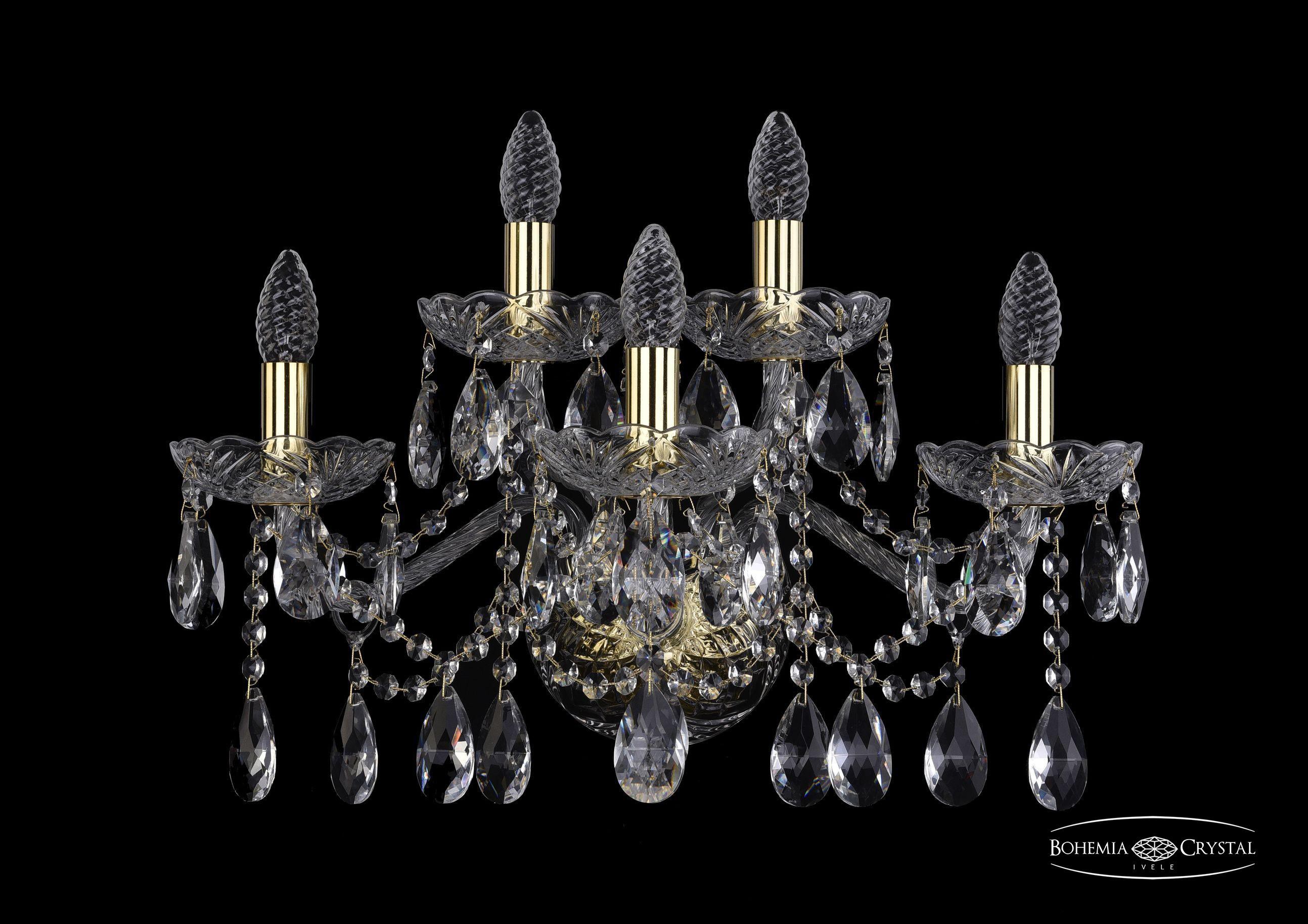 

Подвесная люстра Bohemia Ivele Crystal 1413B/3+2/200/XL/G, Бра Bohemia Ivele Crystal 1413B/3+2/200/XL/G