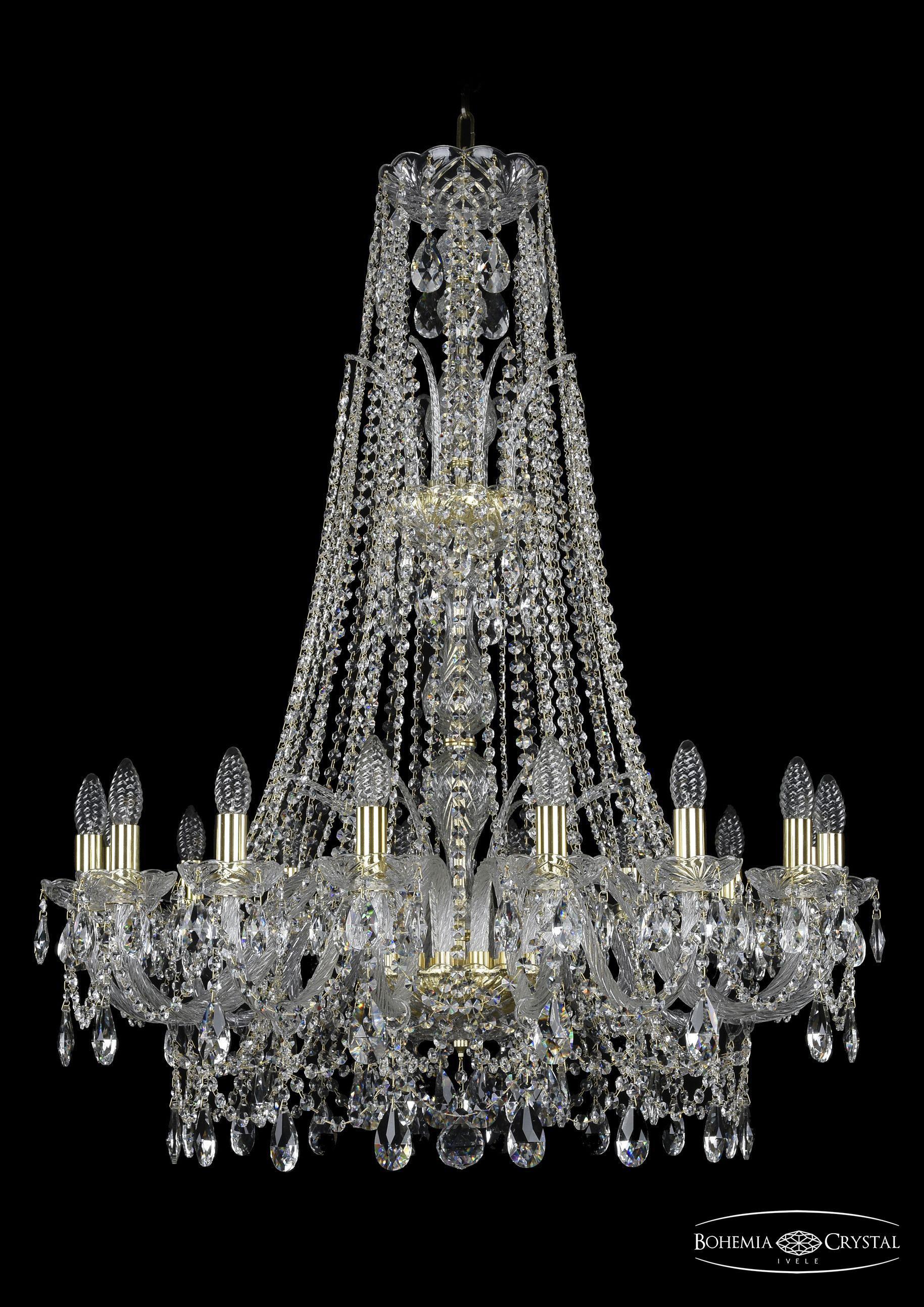

Подвесная люстра Bohemia Ivele Crystal 1411/16/300/XL-108/G