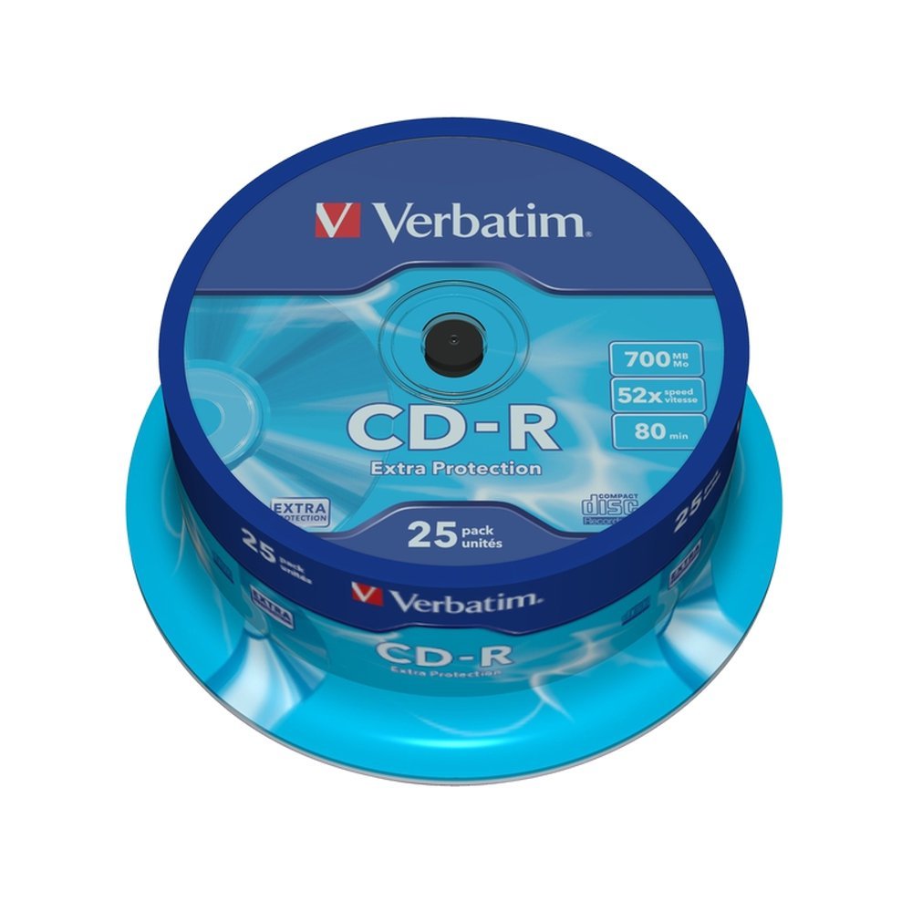 

Оптический диск Verbatim CD-R 700Mb 52x Cake Box 25 шт [43726], CD-R 700Mb 52x Cake Box 25 шт