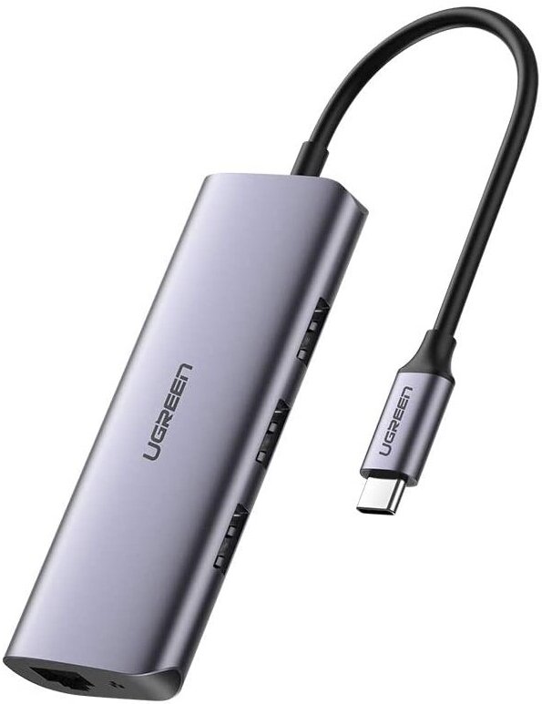 

USB-хаб Ugreen CM252 серый (60718), USB-хаб Ugreen CM252 60718