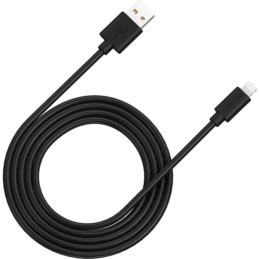 

Кабель Canyon CNS-MFIC12B USB Type-A - Lightning 2 м черный