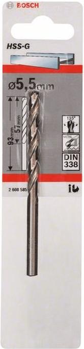 

Сверло Bosch 2.608.585.925, HSS-G 5.5мм