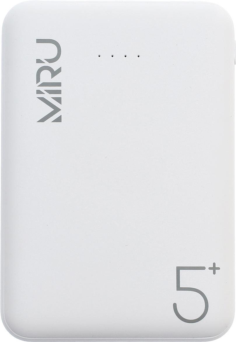

Портативный аккумулятор Powerbank Miru Li Pol 5000 mAh белый, Li Pol 5000 mAh