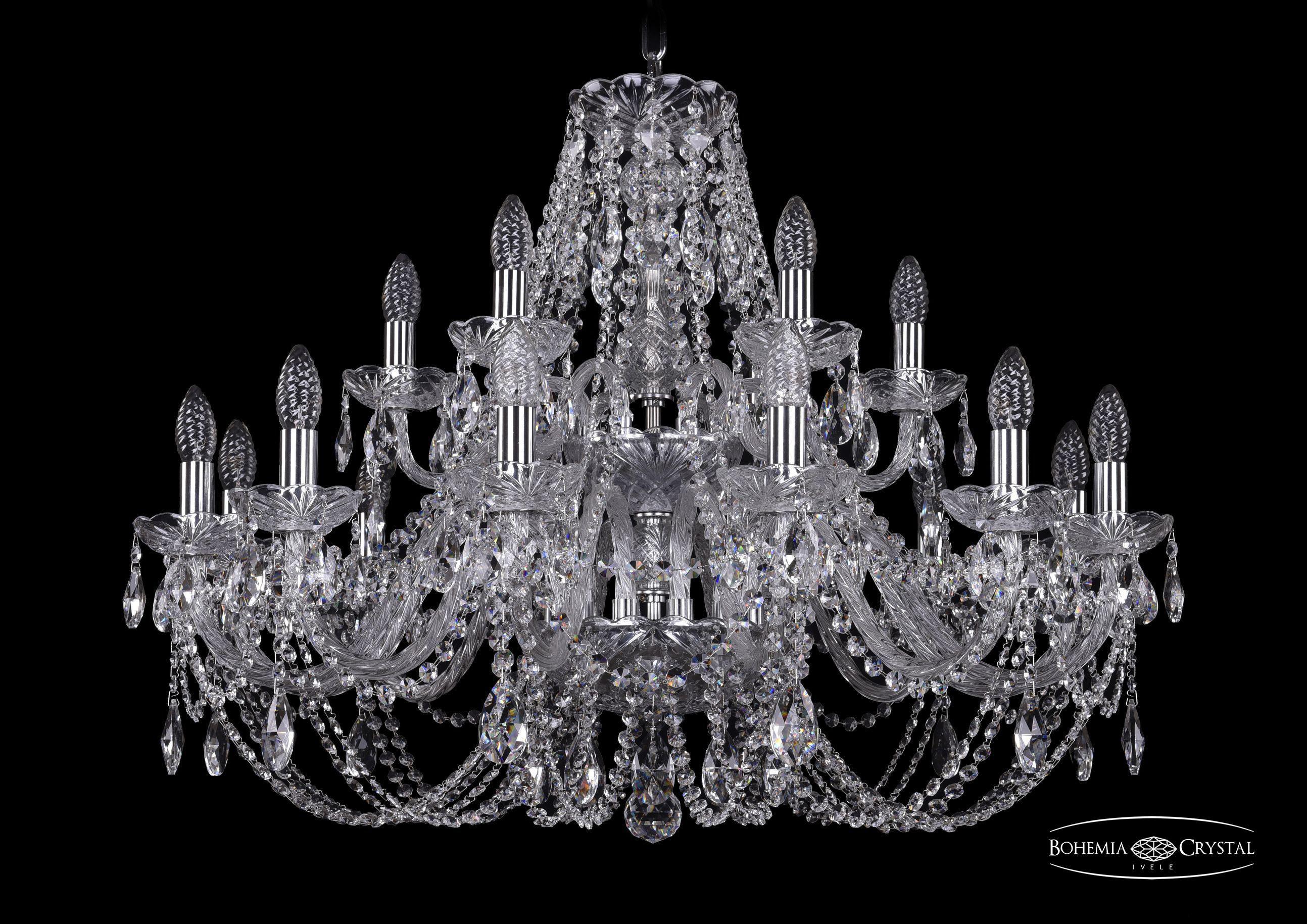 

Подвесная люстра Bohemia Ivele Crystal 1406/12+6/300/2d/Ni