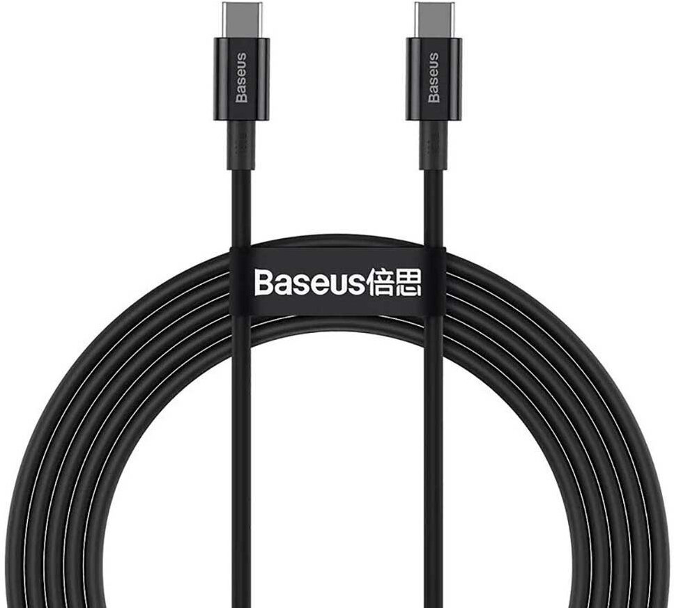 

Кабель для компьютера Baseus Type-C Superior Series [CATYS-B01], Кабель Baseus CATYS-B01 Superior Series Fast Charging Data Cable Type-C to Type-C (PD 100W) 1m Black (Baseus Superior Series Fast Charging Data Cable Type-C to Type-C 100W 1m Black (CATYS-B0