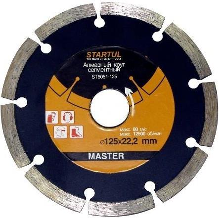 

Алмазный диск Startul 125х22 мм универс. сегмент. Master [ST5051-125], 125х22 мм универс. сегмент. Master