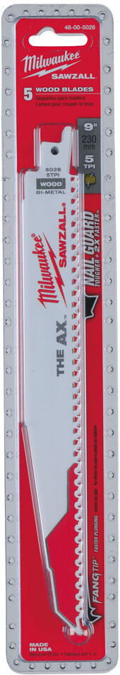 

Набор оснастки Milwaukee 48005026, Полотно для пилы Milwaukee The AX Fang Tip 230х5 5шт 48005026