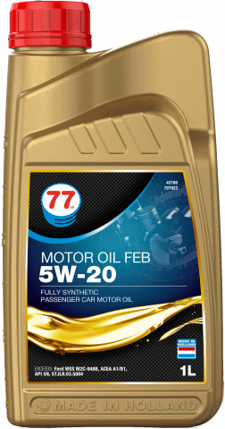 

Масло моторное синтетическое 77 Lubricants Motor Oil FEB 5W-20 1л (707923)