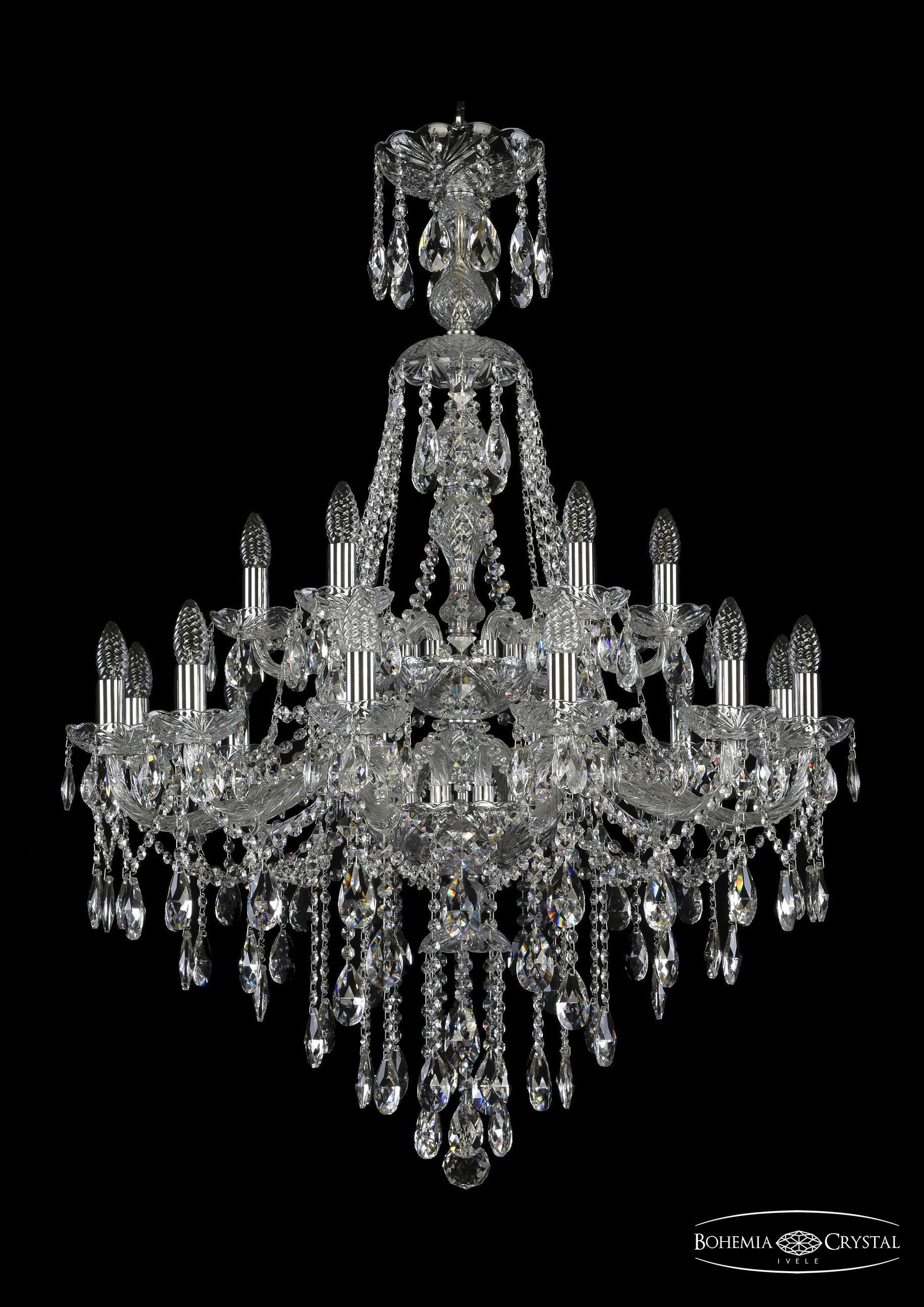 

Подвесная люстра Bohemia Ivele Crystal 1415/12+6/300/XL-114/2d/Ni