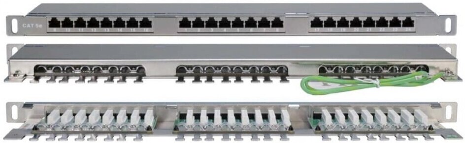 

Патч-панель Hyperline PPHD-19-24-8P8C-C5E-SH-110D
