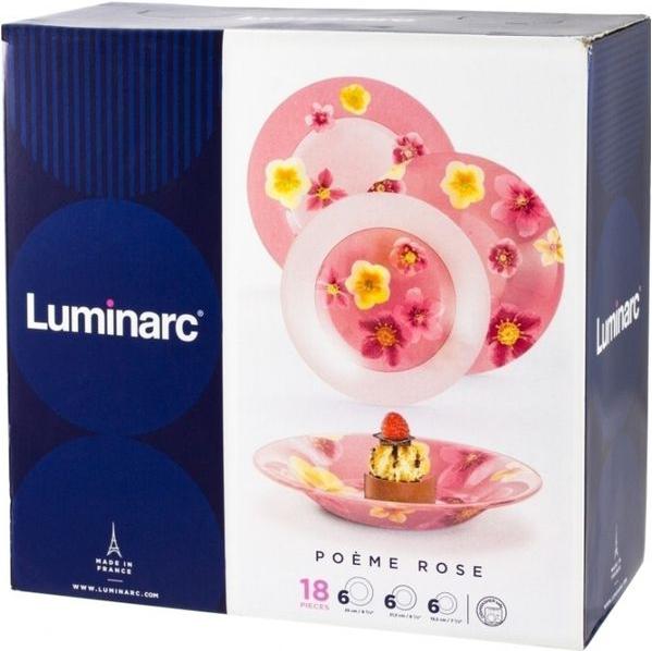 

Набор столовой посуды Luminarc Poeme Rose 18 предметов [10N6599], Poeme Rose 18 предметов