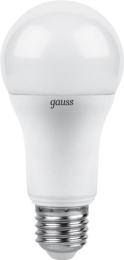 

Лампа Gauss LED A60 12W E27 1150lm 3000K 1/10/50 [102502112], Лампа Gauss LED A60 12W E27 1150lm 3000K 1/10/50