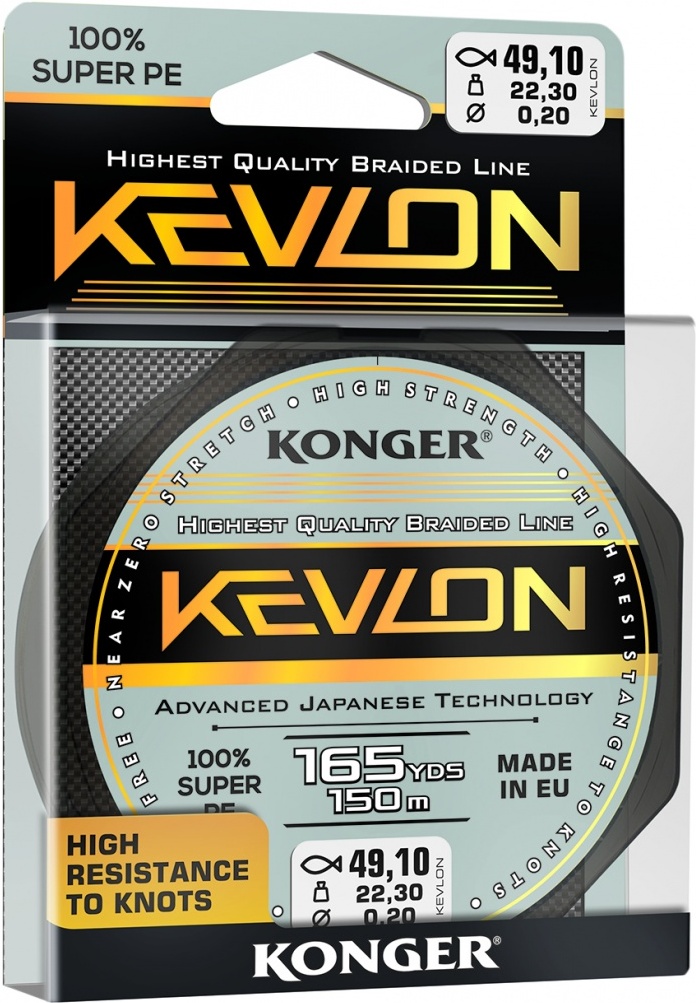 

Плетеная леска KONGER KEVLON X4 FLUO 150 м 0,18 мм Yellow [250154018], Плетеная леска KONGER KEVLON X4 FLUO 150 м 0,18 мм 250154018 Yellow