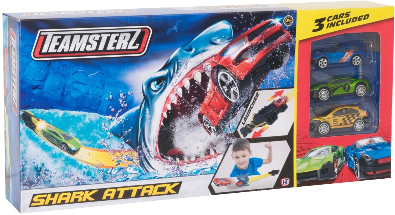 

Игровой набор Teamsterz Трек и 3 машинки Shark Attack (1416435.00)
