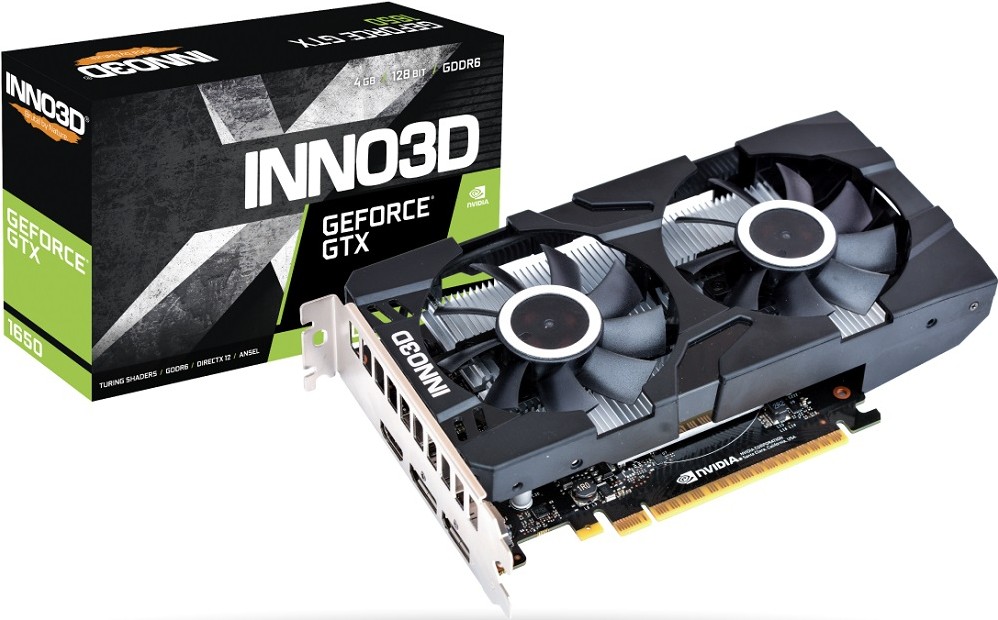 

Видеокарта Inno3D GTX 1650 D6 TWIN X2 OC 4GB GDDR6 128-bit (N16502-04D6X-1177VA25)