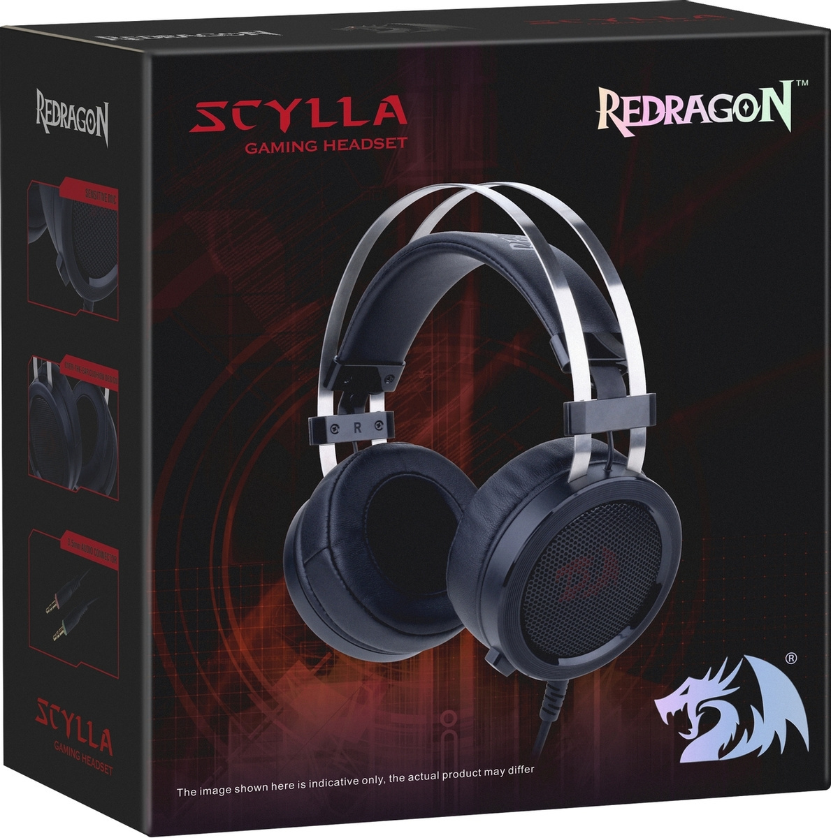 

Наушники-гарнитура Redragon Scylla черный/красный [75064], Наушники Redragon Scylla