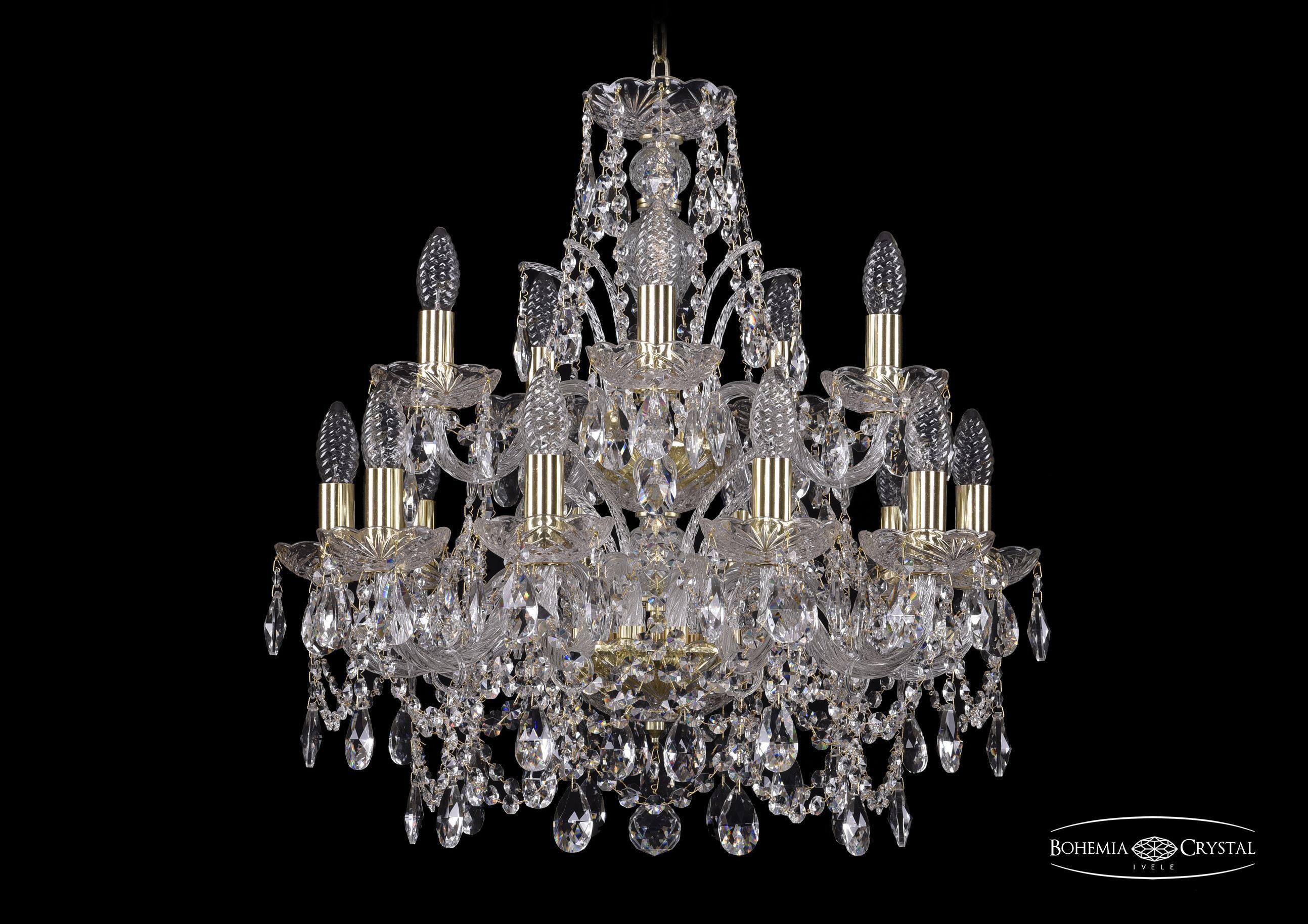 

Подвесная люстра Bohemia Ivele Crystal 1411/10+5/195/2d/G