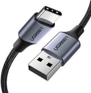 

Кабель UGREEN US288-60128, USB-A 2.0 to Type C, 2,4A, в оплётке, 2m, чёрный (ритейл упаковка)