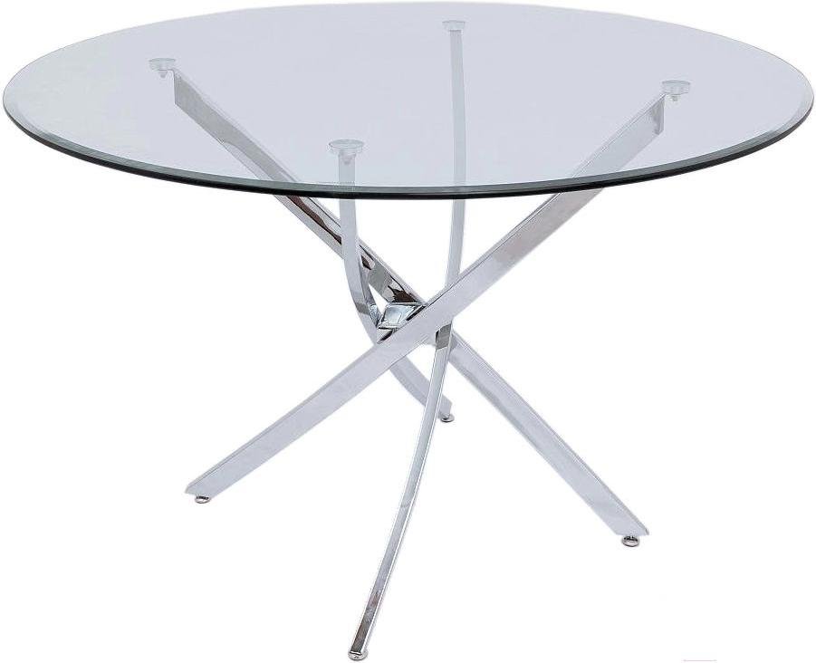 

Стол обеденный AksHome Flor d110x74 стекло/хром, Flor d110x74