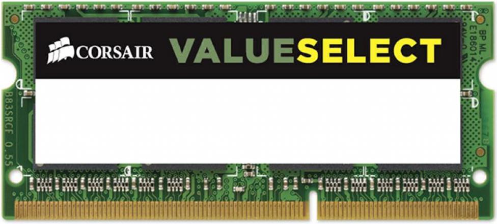 

Оперативная память Corsair Value Select 8GB DDR3 SO-DIMM PC3-12800 (CMSO8GX3M1C1600C11), Value Select 8GB DDR3 SO-DIMM PC3-12800