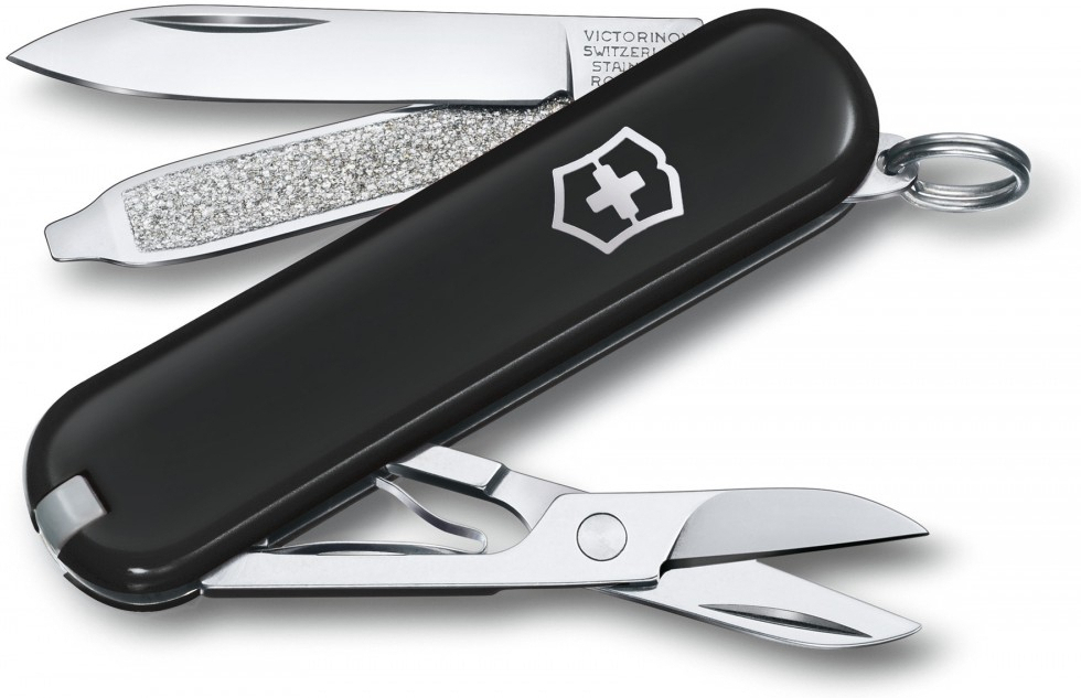 

Туристический нож Victorinox перочинный Classic Dark Illusion 58мм 7функц. черный [0.6223.3G], Мультитул Victorinox Classic Dark Illusion (0.6223.3G)