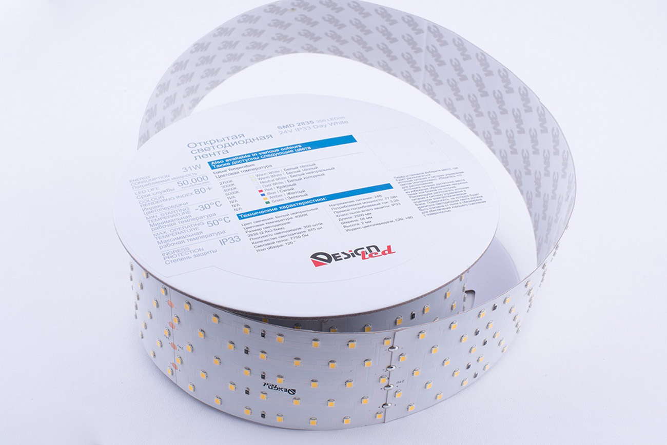 

Светодиодная лента DesignLed Лента светодиодная LUX, 2835, 350 LED/м, 31 Вт/м, 24В, IP33, Нейтральный белый (4000K) [DSG2350-24-NW-33], Светодиодная лента DesignLed Лента светодиодная LUX, 2835, 350 LED/м, 31 Вт/м, 24В, IP33, Нейтральный белый (4000K) DSG
