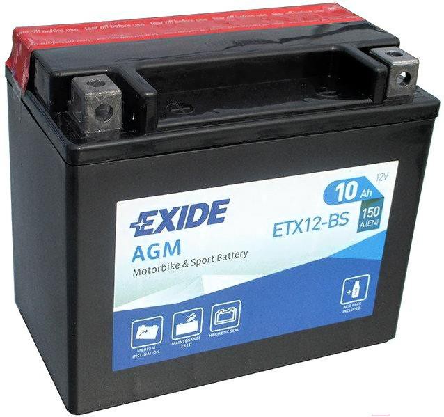 

Мотоаккумулятор Exide ETX-12 BS (ETX12BS)