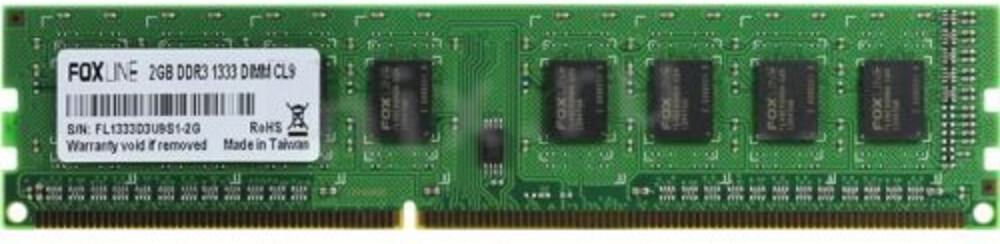 

Оперативная память Foxline DIMM 2GB 1333 DDR3 [FL1333D3U9S1-2G], Оперативная память Foxline 2GB DDR3 PC3-10600 (FL1333D3U9S1-2G)