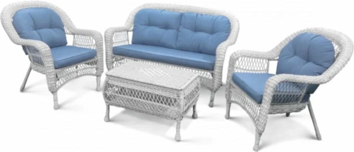 

Комплект садовой мебели Afina garden LV-520 White/Blue [LV-520 White/Blue], Комплект садовой мебели Afina garden LV-520 White/Blue