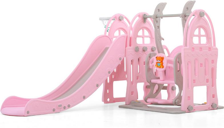 

Игровой центр детский Perfetto Sport Горка + качели Замок PS-047-P розовый [СГ000005144], Горка + качели Замок PS-047-P