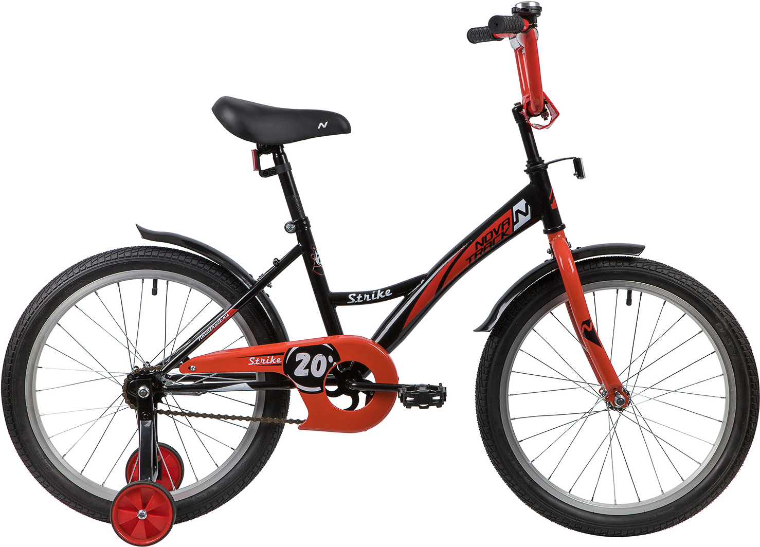 

Велосипед детский Novatrack Strike 20'' черный/красный [203STRIKE.BKR20], Детский велосипед Novatrack Strike 203STRIKE.BKR20 (черный/красный)