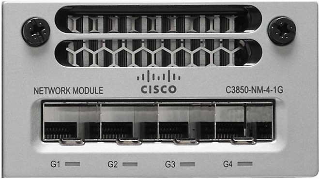 

SFP-модуль Cisco Catalyst 3850 4 x 1GE Network Module (C3850-NM-4-1G=), Модуль Cisco Catalyst 3850 4 x 1GE Network Module (C3850-NM-4-1G=)