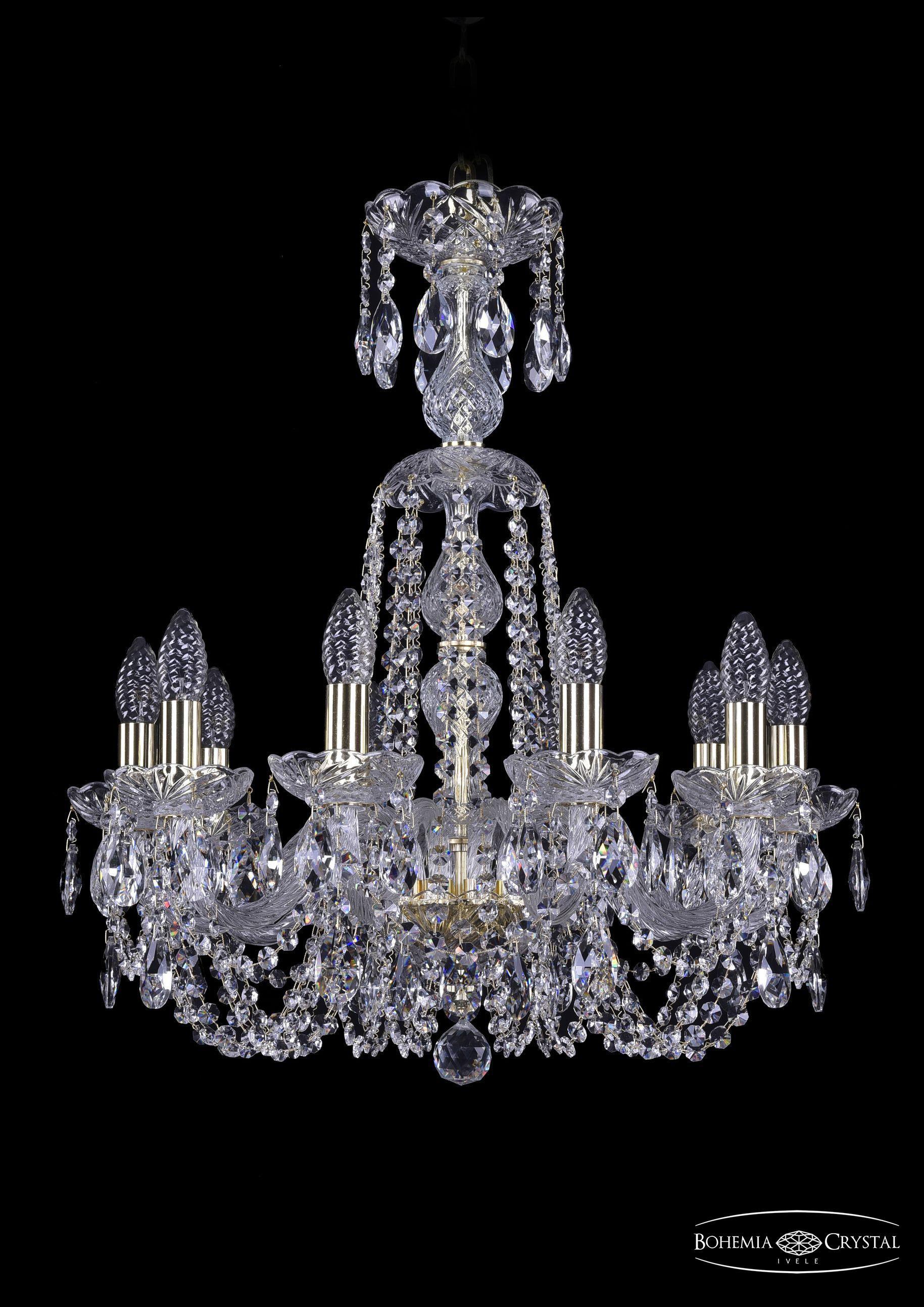 

Подвесная люстра Bohemia Ivele Crystal 1402/10/195/XL-64/G